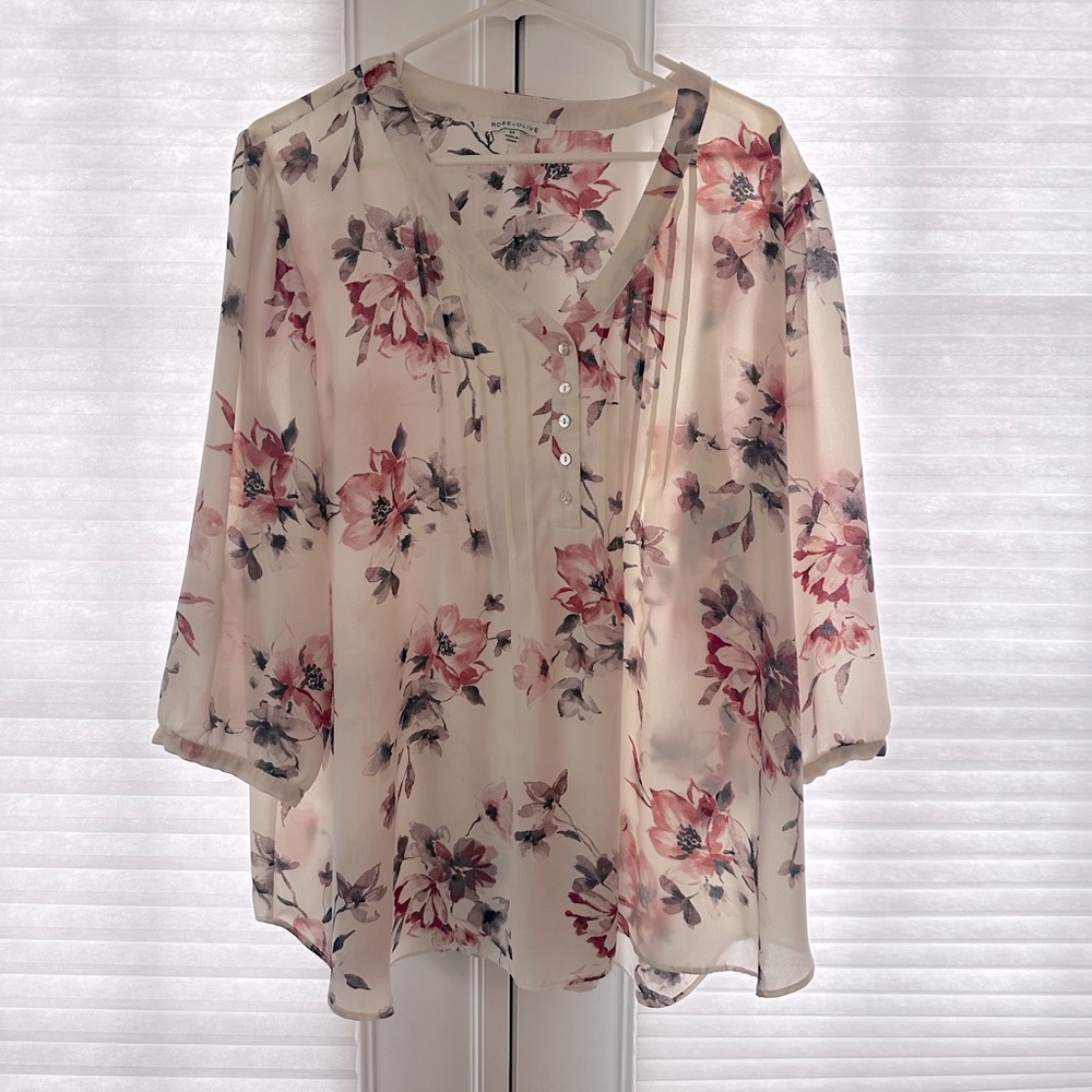 Floral Cream Blouse